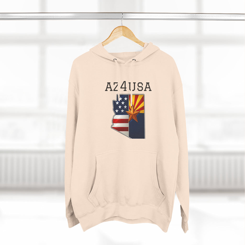 Arizona Pride Fleece Hoodie, Cozy Sweatshirt, Travel Gift, Patriot Apparel, American Southwest Style