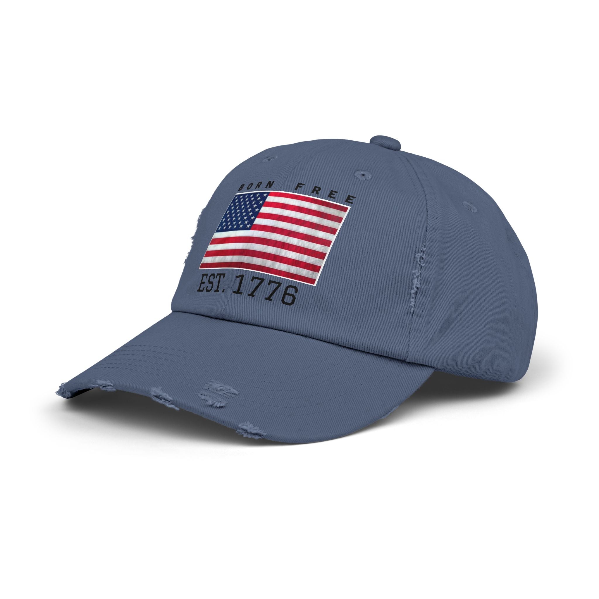 Born Free EST. 1776 Distressed Flag Cap