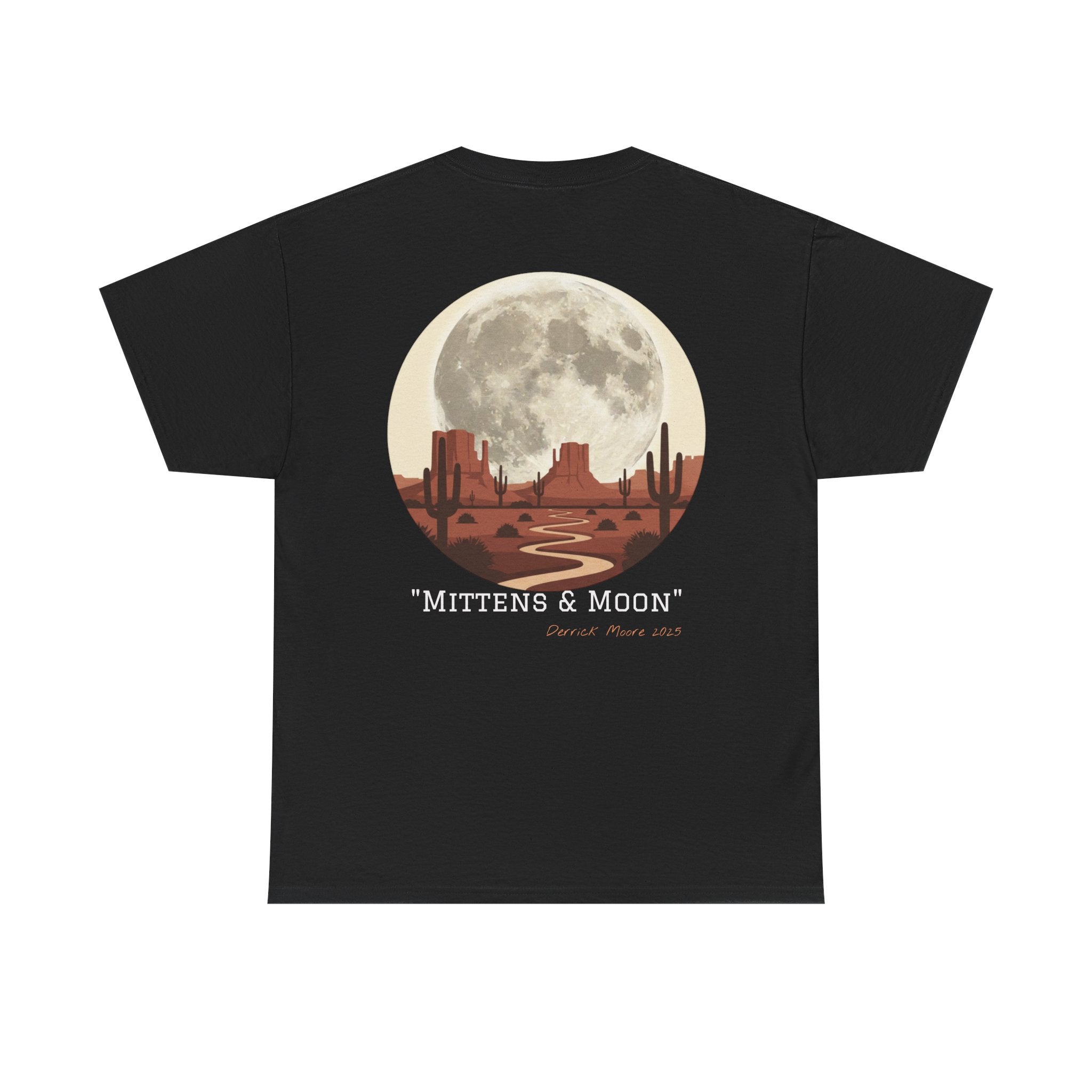 "Mittens & Moon" Graphic Tee--Moonrise Desert T‑Shirt