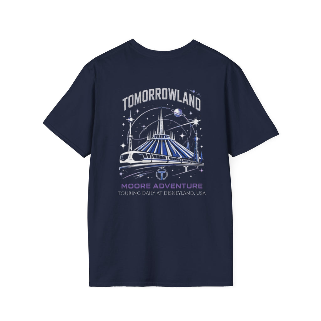 Tomorrowland 'Moore Adventure' Logo T‑Shirt — Retro Space Adventure Graphic Tee