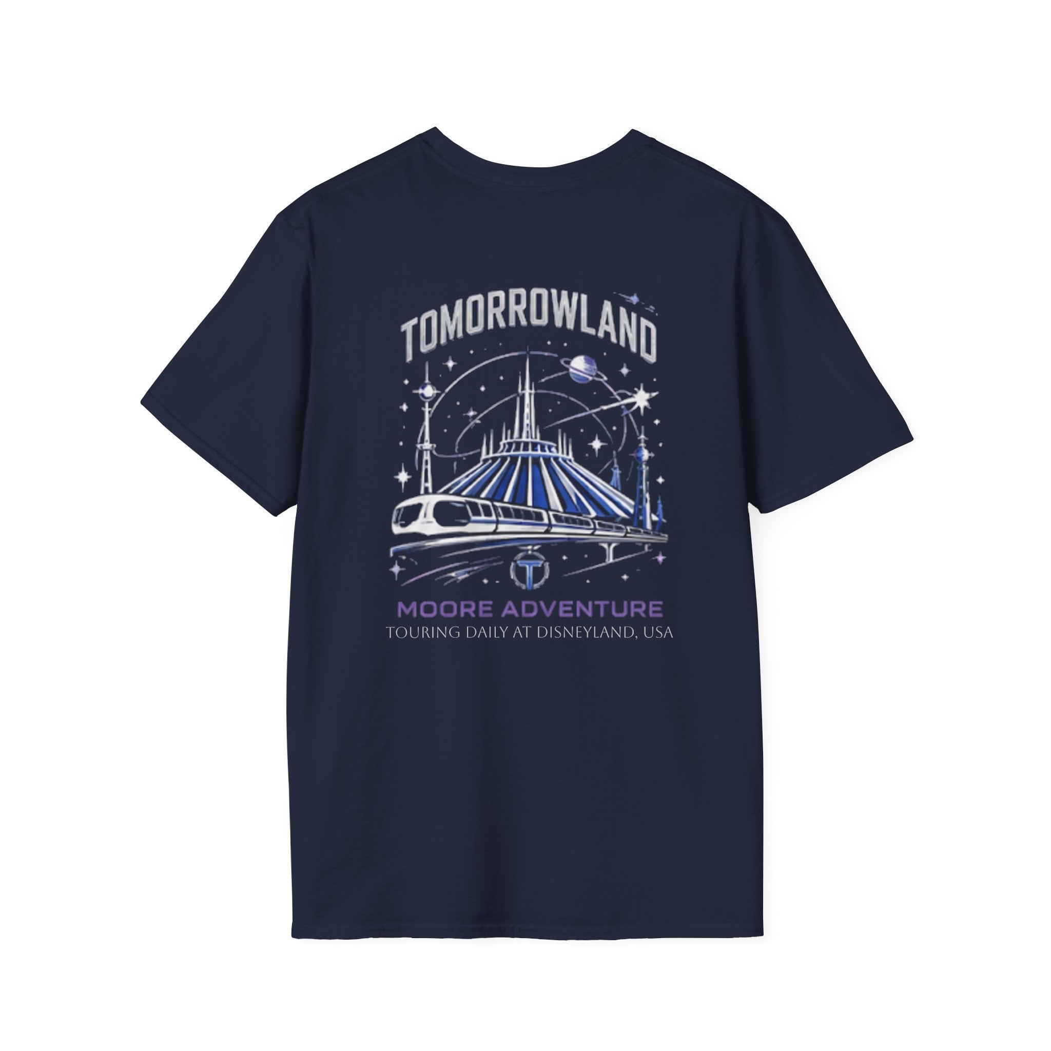 Tomorrowland 'Moore Adventure' Logo T‑Shirt — Retro Space Adventure Graphic Tee