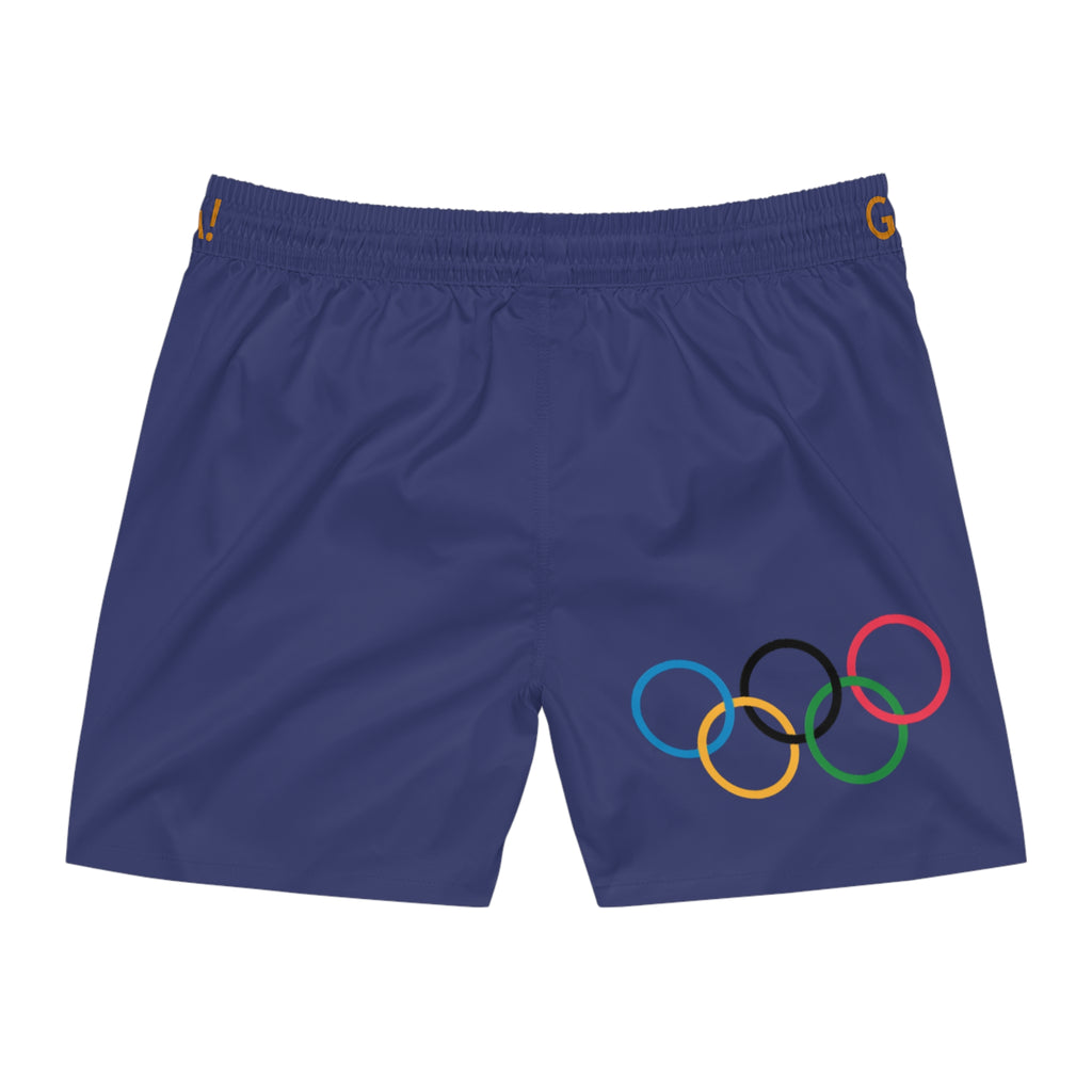 USA Olympic Swim Shorts — Men’s Mid-Length Patriotic Beach Trunks