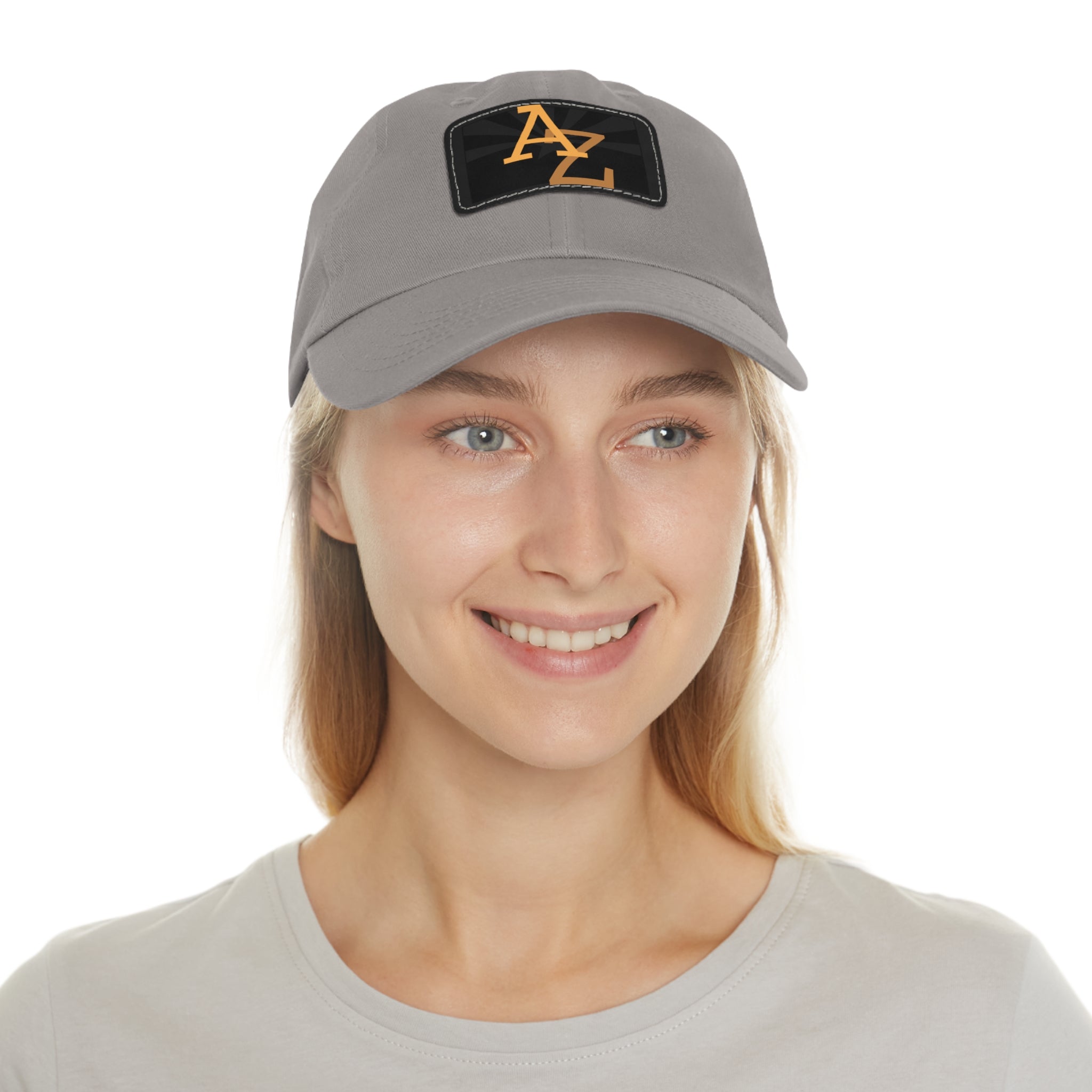 Leather Patch Dad Hat — AZ Monogram Patch Cap