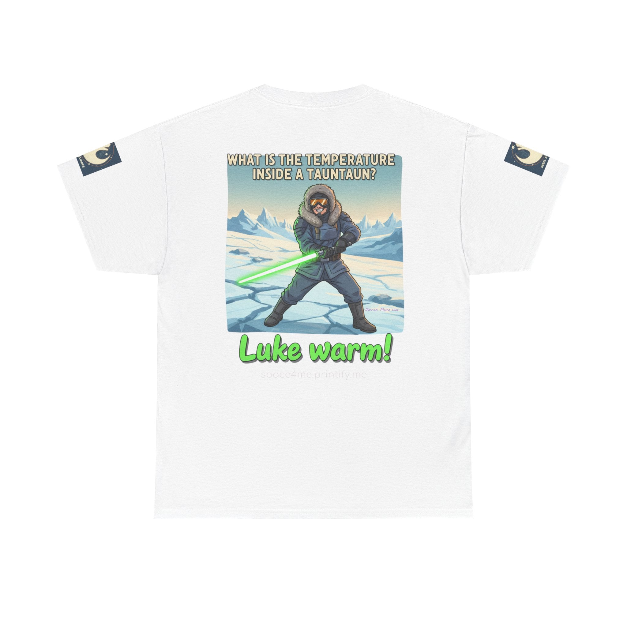 Luke Warm! Star Wars Luke Skywalker Tauntaun Joke T-Shirt Rebel Alliance
