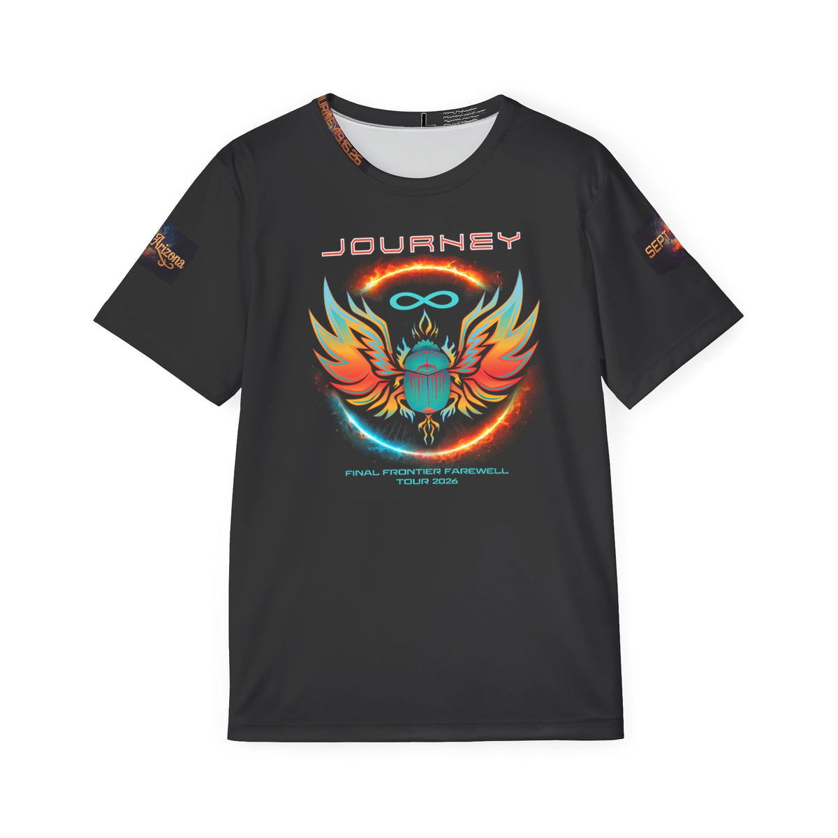 Journey Tour Scarab Sports Jersey — Men’s Band Tee with Tour Dates