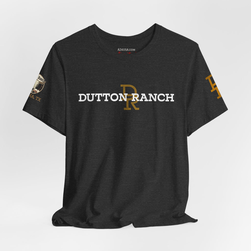 DR Monogram Tee — Vintage Gold Logo Short Sleeve Shirt