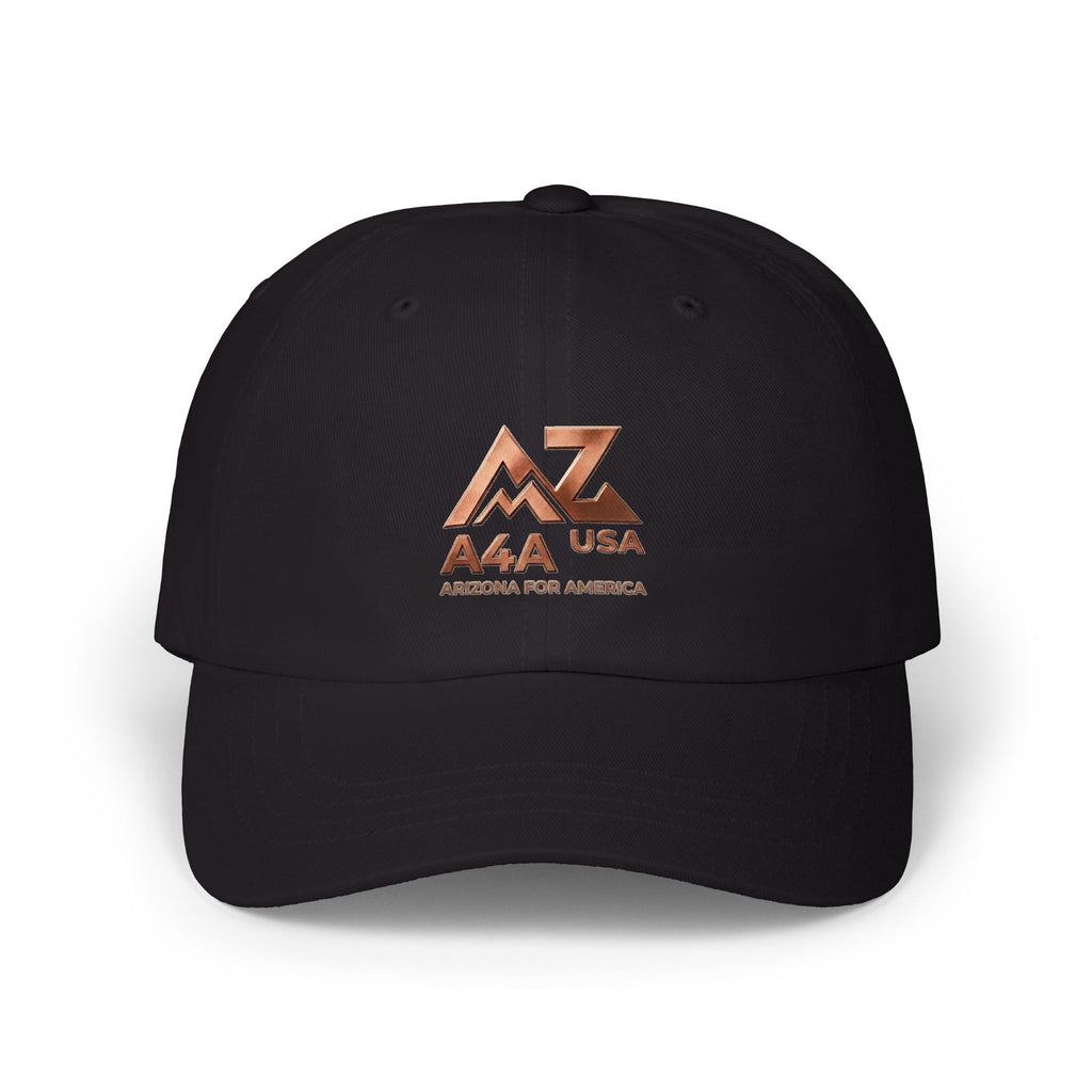 Classic Dad Cap — Metallic Rose Gold AZ4USA Embroidered Baseball Hat