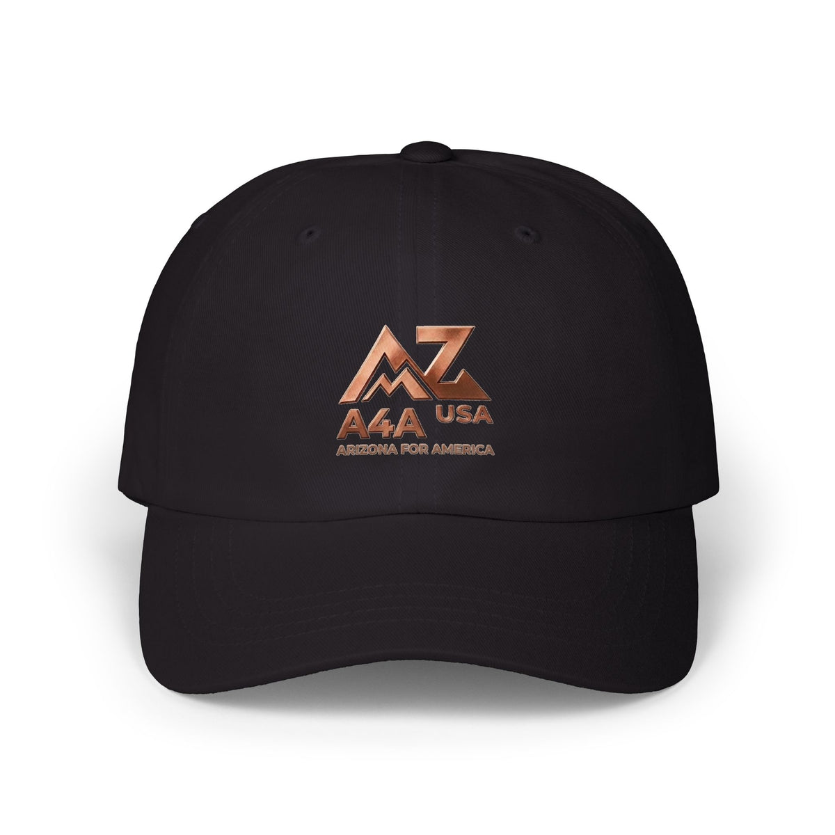 Classic Dad Cap — Metallic Rose Gold AZ4USA Embroidered Baseball Hat
