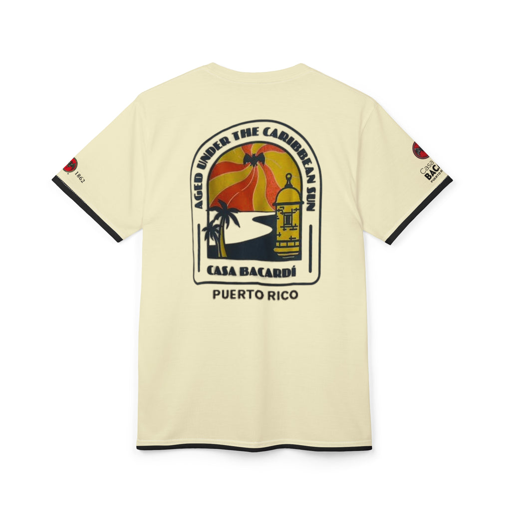 Bacardi Logo Ringer Tee — Cream Cut & Sew T-Shirt