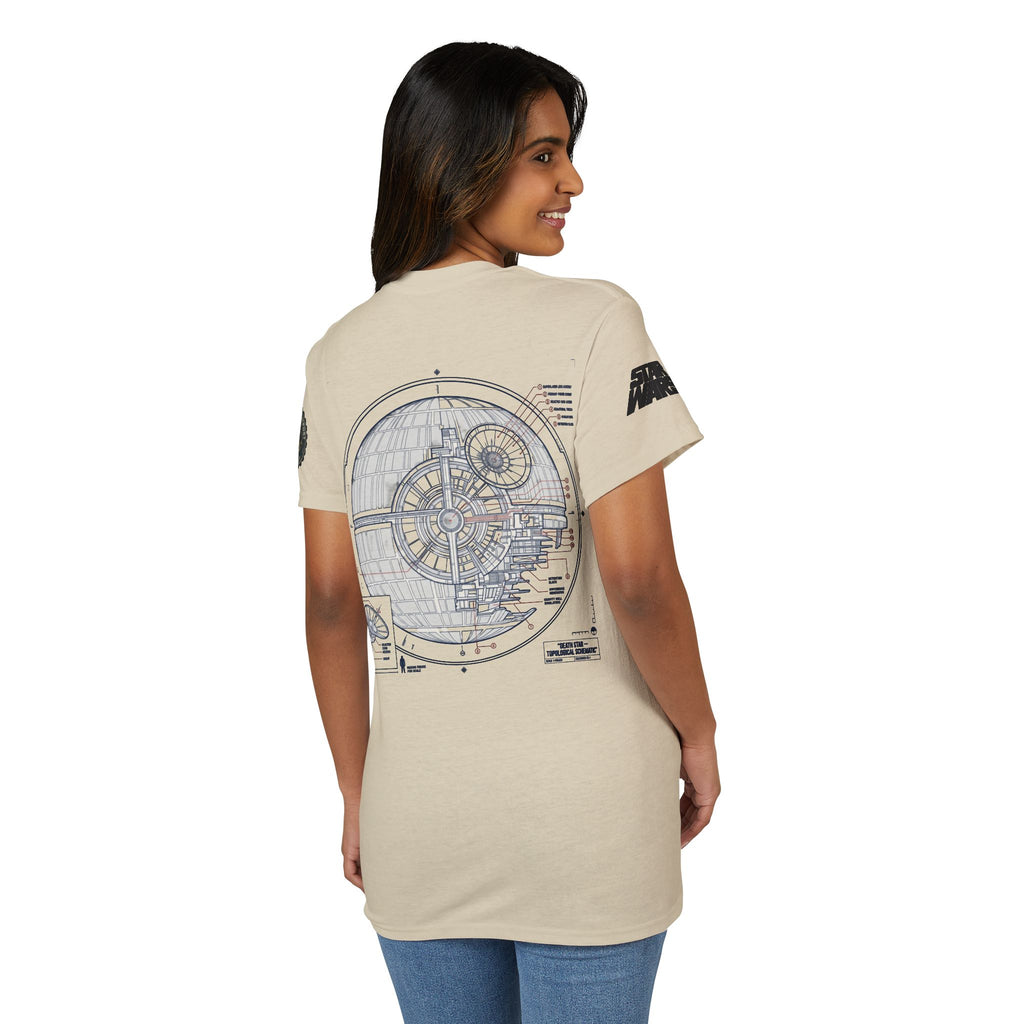 The Death Star Blueprint T-Shirt — 'Crew' Starship Schematic Tee