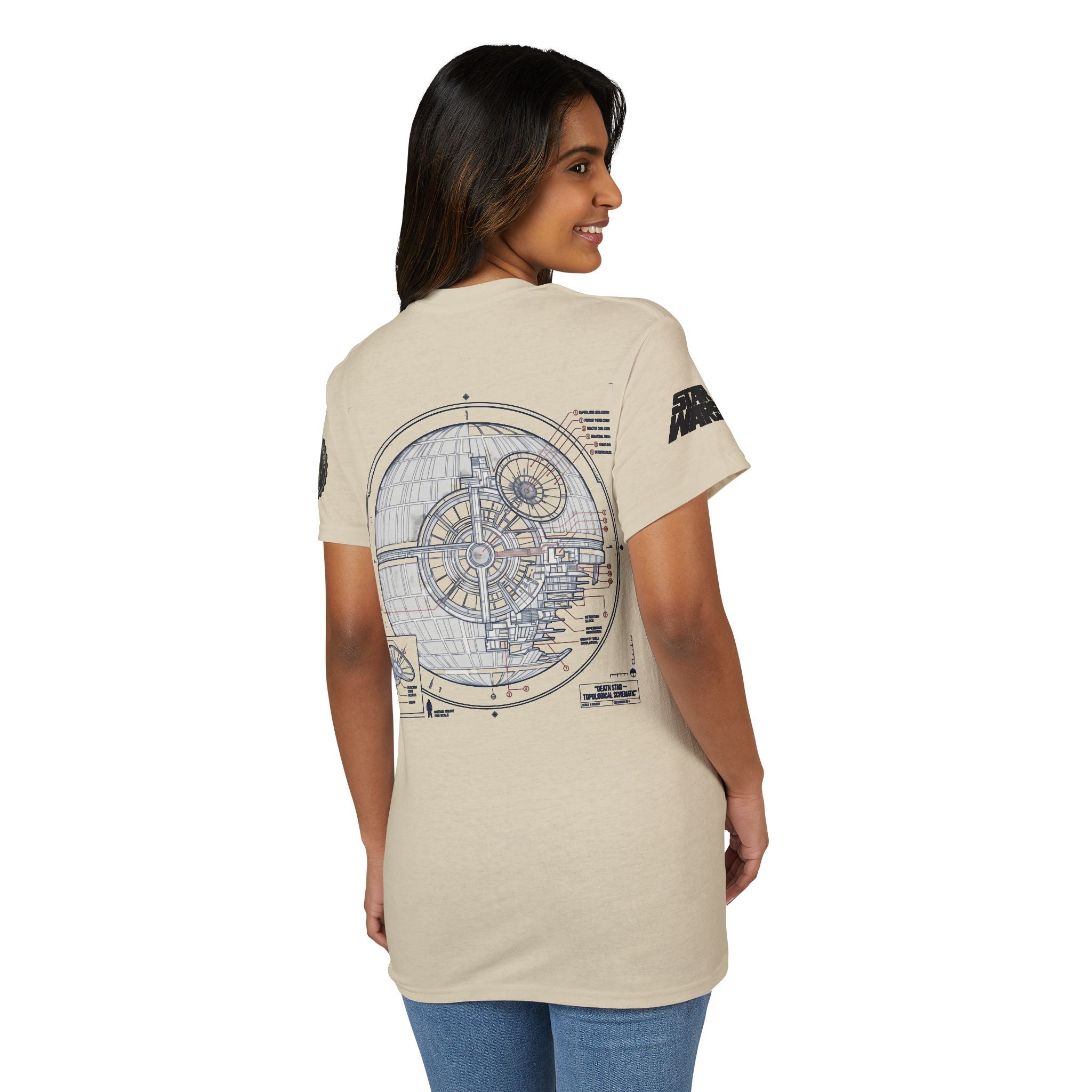 The Death Star Blueprint T-Shirt — 'Crew' Starship Schematic Tee