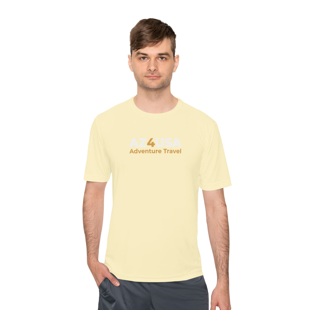 Adventure Travel Tee — “Adventure with a Sting!” Graphic Moisture-Wicking Shirt