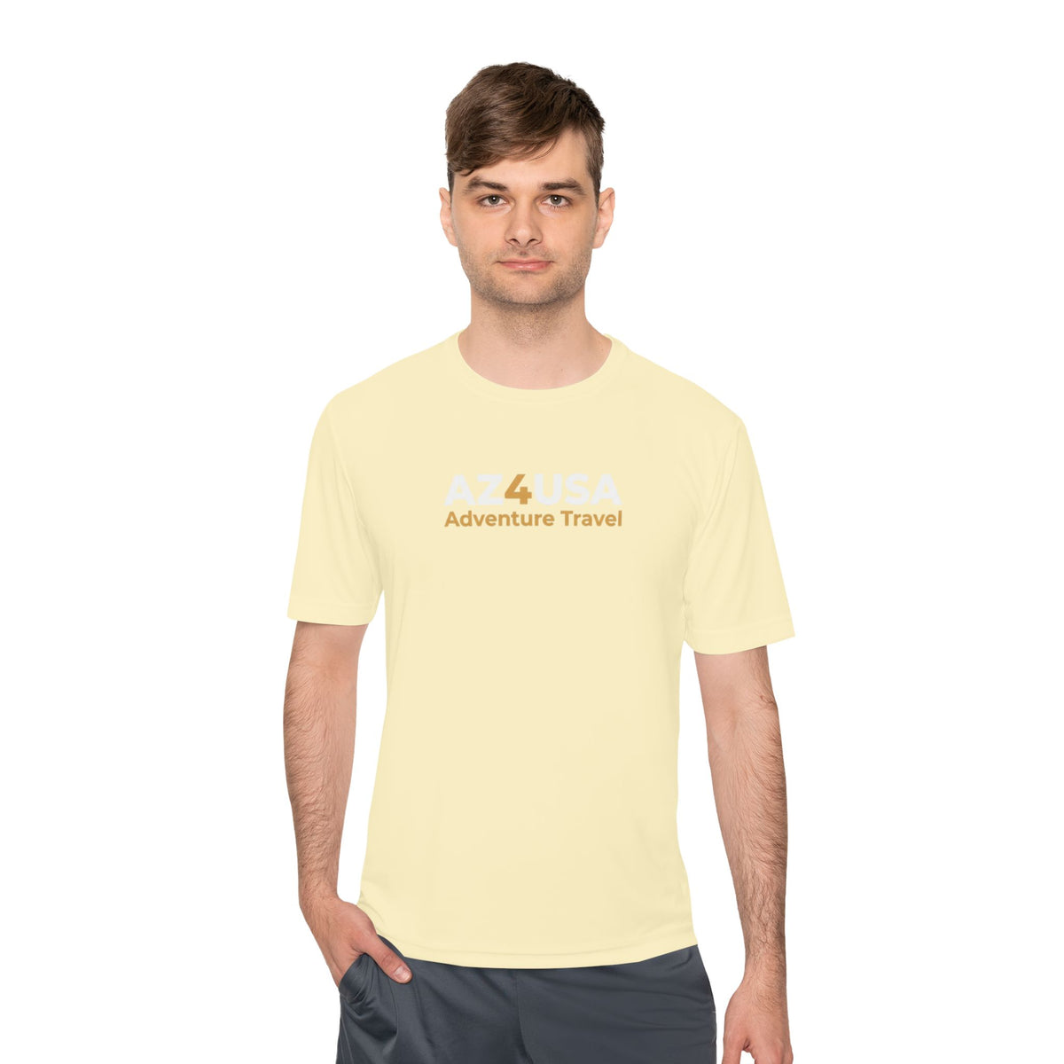 Adventure Travel Tee — “Adventure with a Sting!” Graphic Moisture-Wicking Shirt