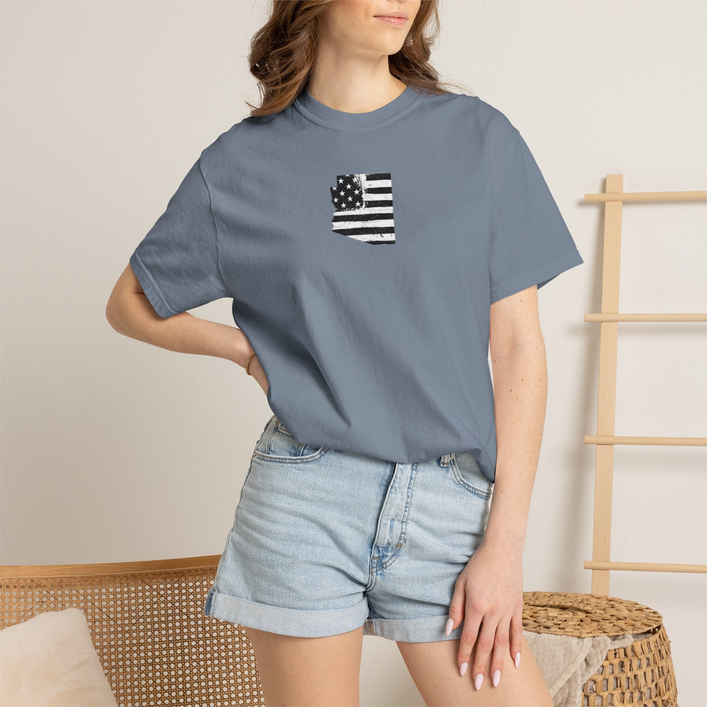 Arizona Flag Tee - Born in America, American Pride Shirt, Unisex Graphic T-Shirt, Arizona Themed Apparel, Patriotic Gift