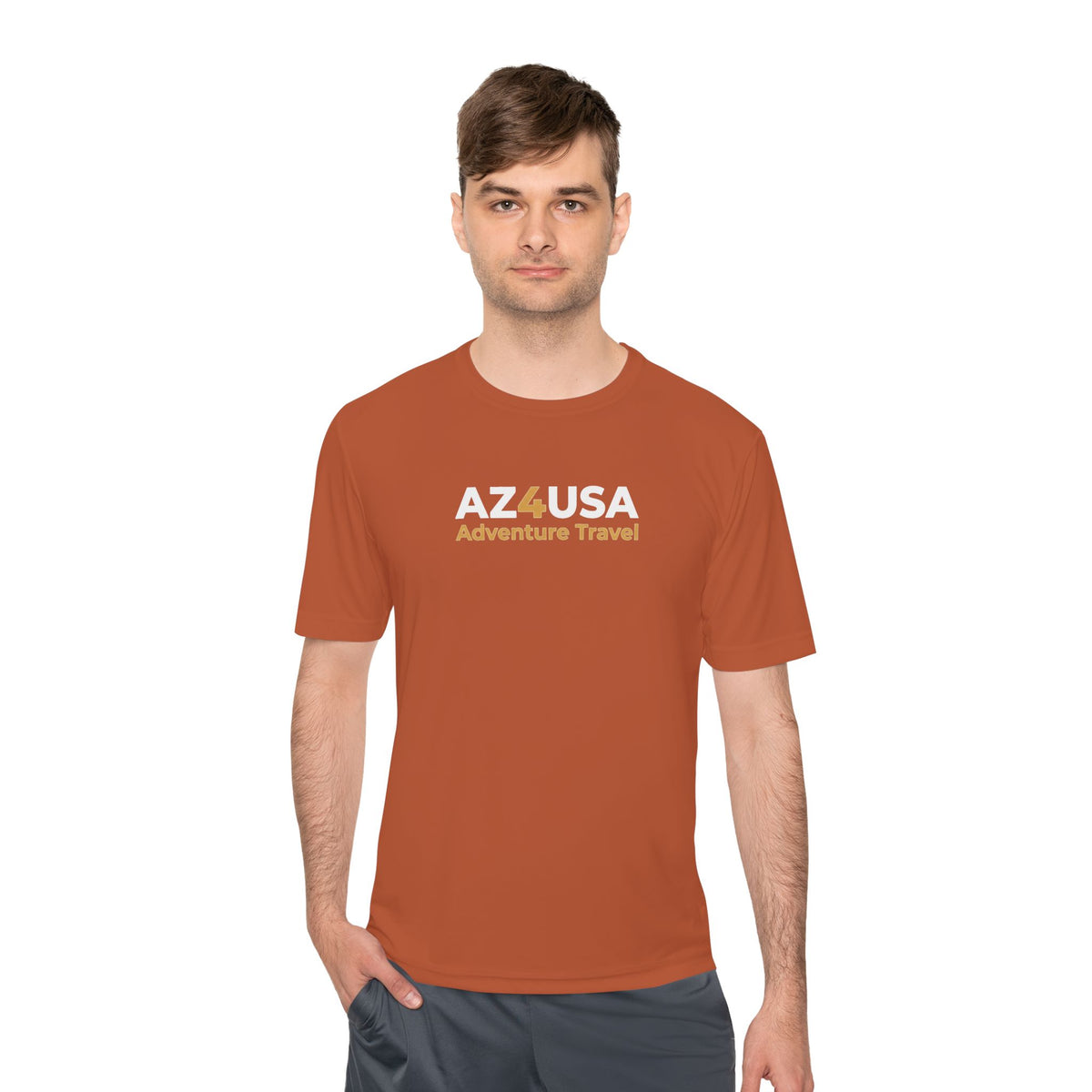 Adventure Travel Tee — “Adventure with a Sting!” Graphic Moisture-Wicking Shirt
