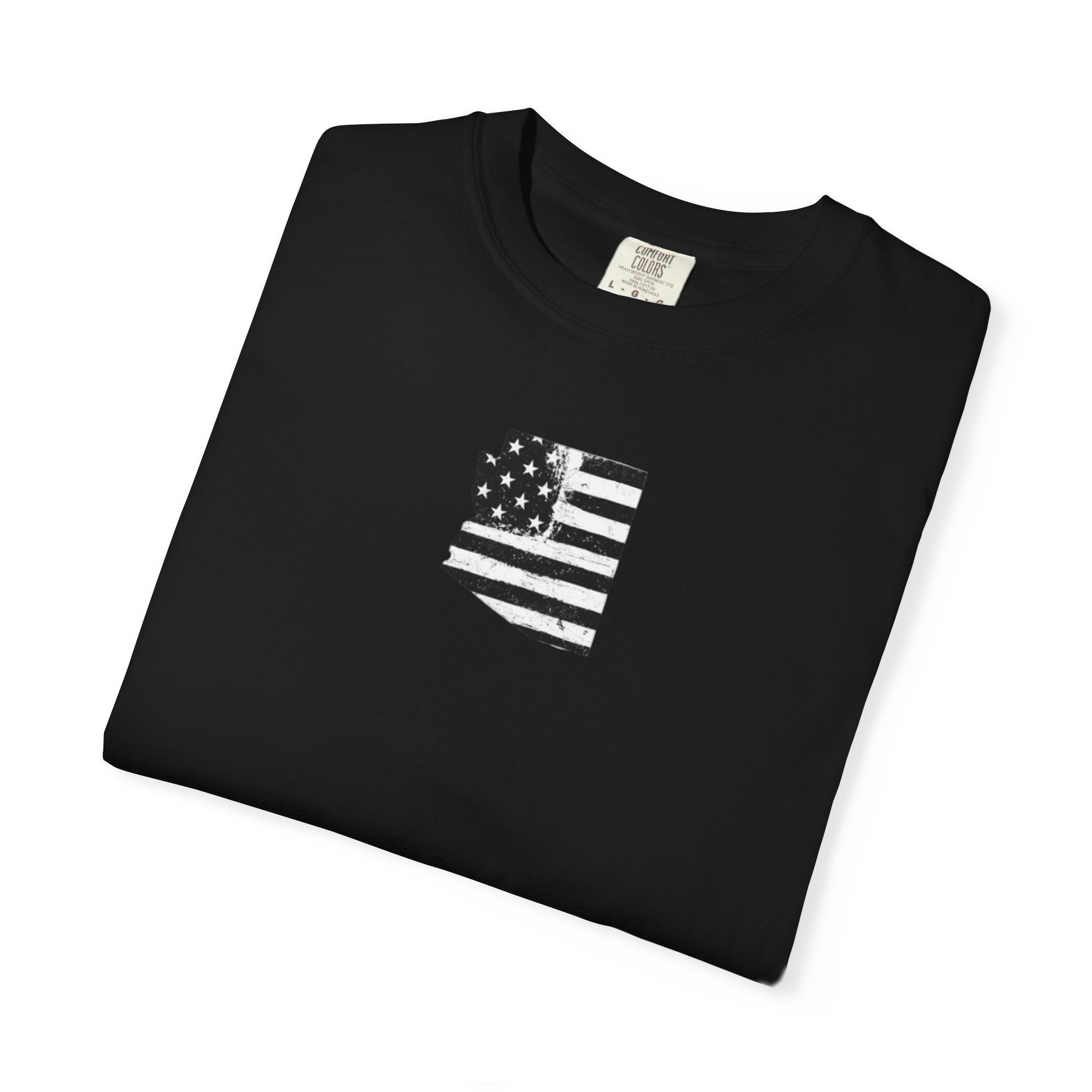 Arizona Flag Tee - Born in America, American Pride Shirt, Unisex Graphic T-Shirt, Arizona Themed Apparel, Patriotic Gift