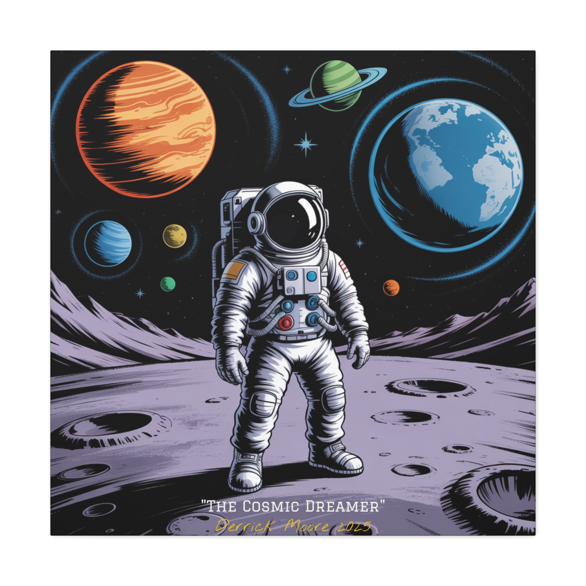 "The Cosmic Dreamer" 2025 - Matte Stretched Canvas Wall Art