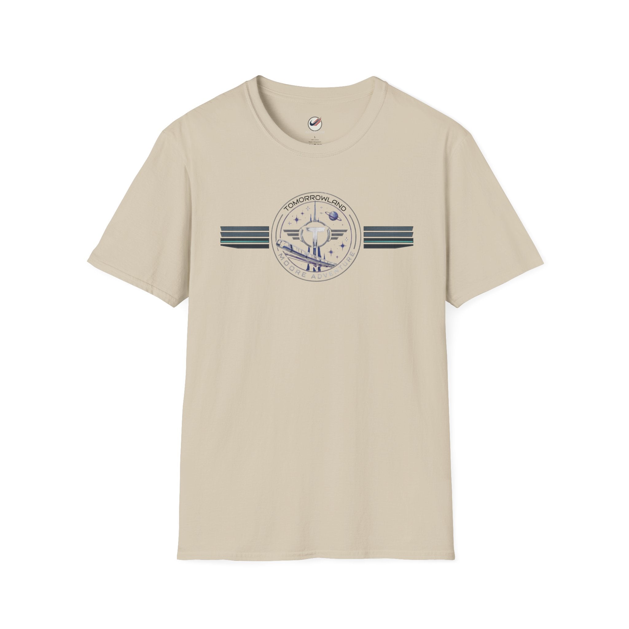 Tomorrowland 'Moore Adventure' Logo T‑Shirt — Retro Space Adventure Graphic Tee