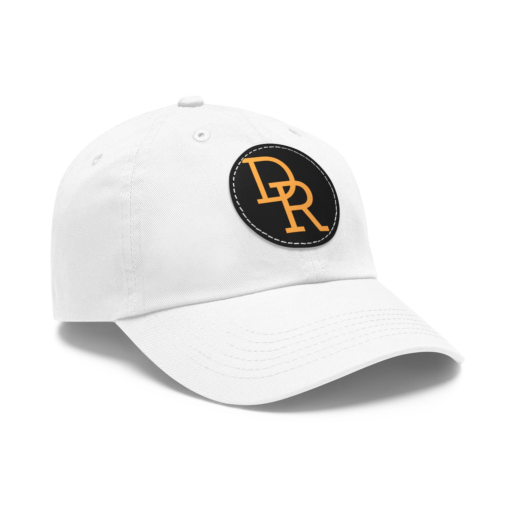 Dad Hat — Monogram Leather Patch Cap (DR Initials)