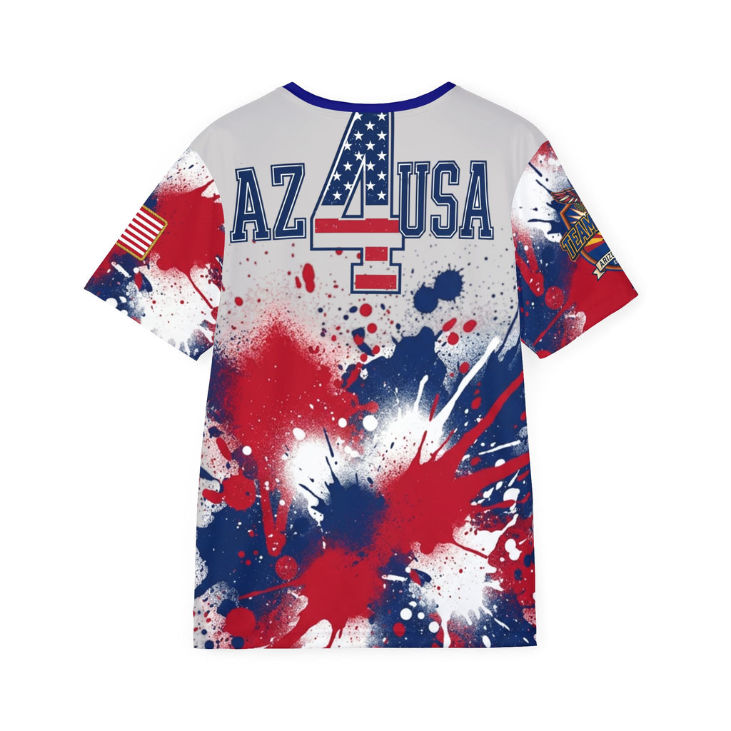 Team AZ4USA Patriotic Sports Jersey — Red, White & Blue Splash