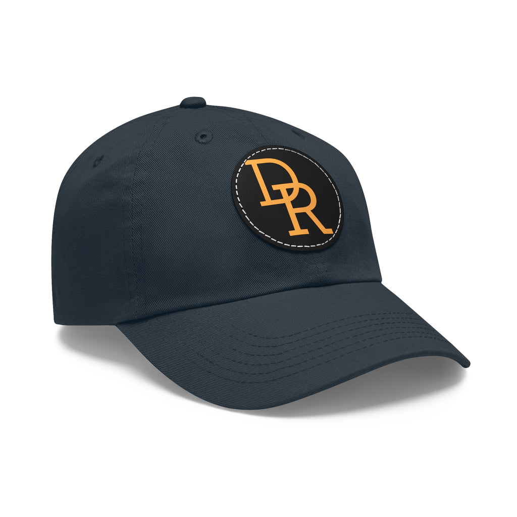 Dad Hat — Monogram Leather Patch Cap (DR Initials)