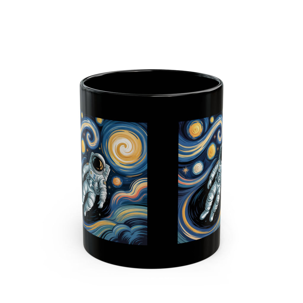 Astronaut Starry Night Mug — Van Gogh Style Space Coffee Cup (11oz/15oz)