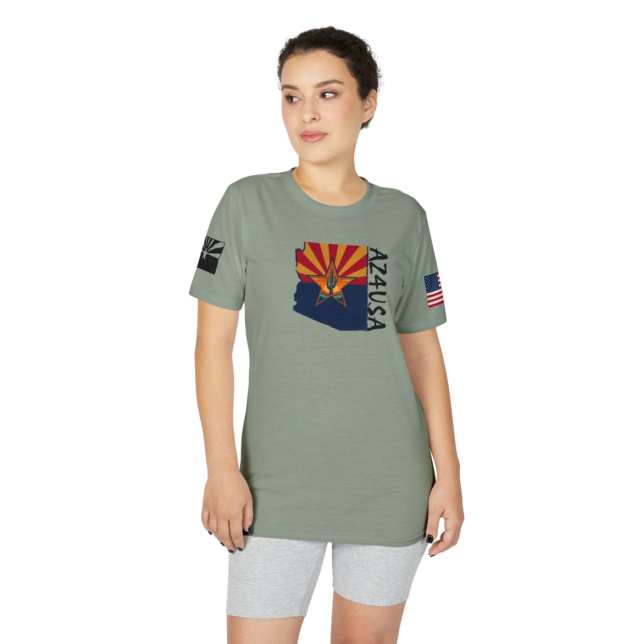 Arizona Flag "AZ4USA" Team T-Shirt — State Pride Running/Team Shirt