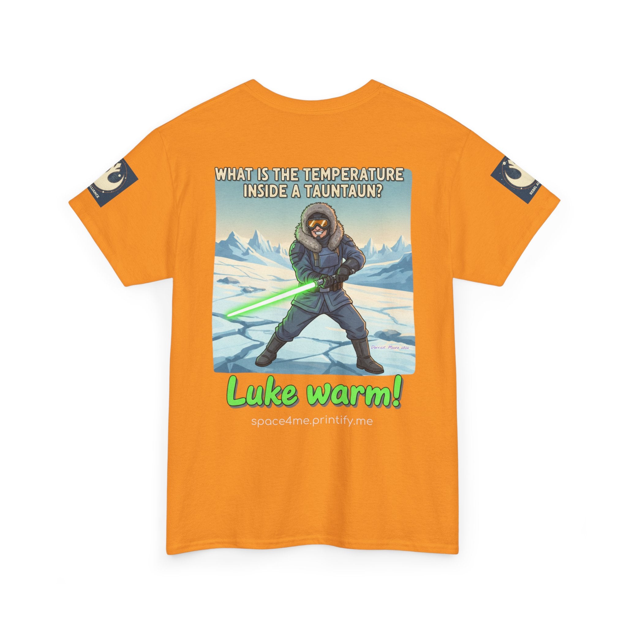 Luke Warm! Star Wars Luke Skywalker Tauntaun Joke T-Shirt Rebel Alliance