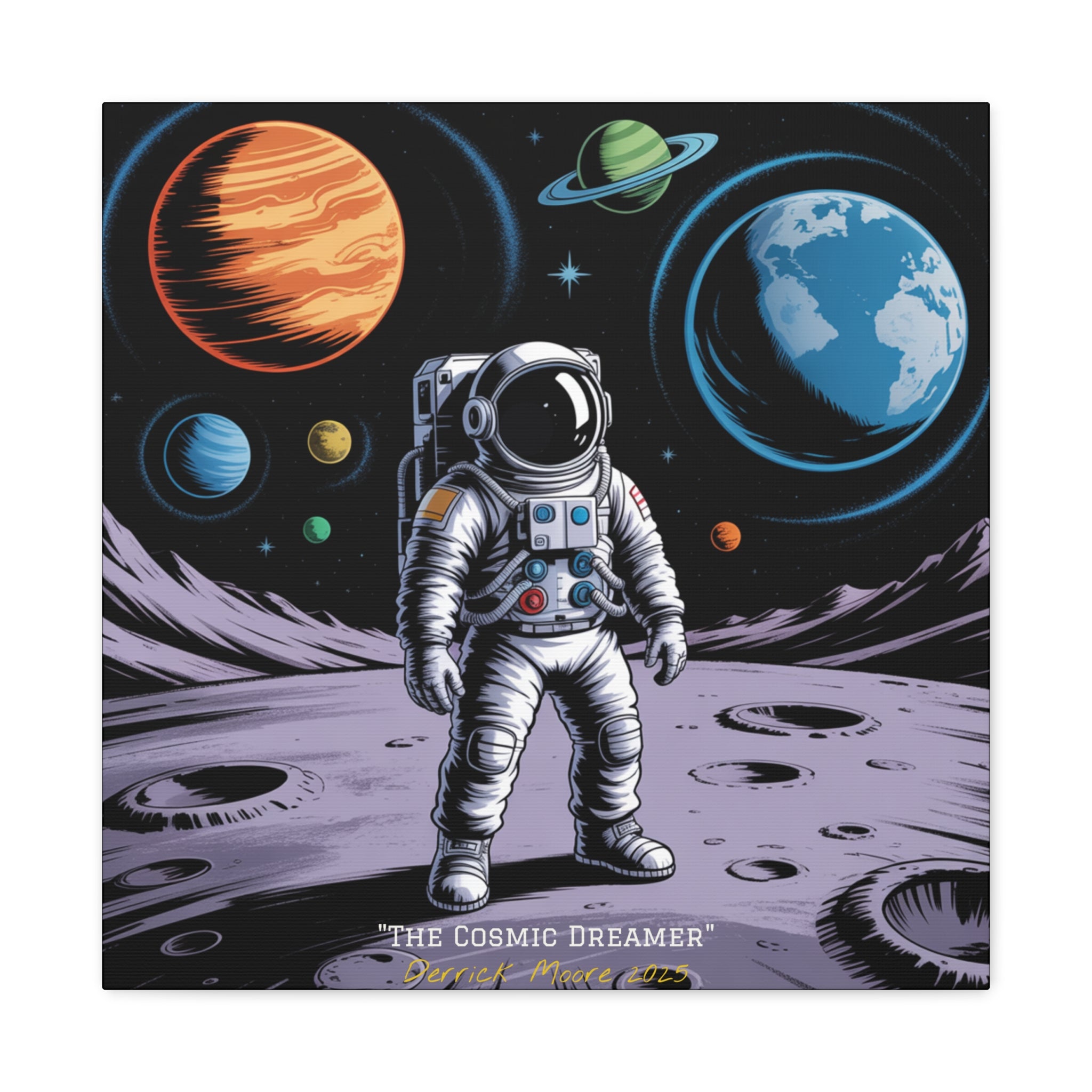 "The Cosmic Dreamer" 2025 - Matte Stretched Canvas Wall Art