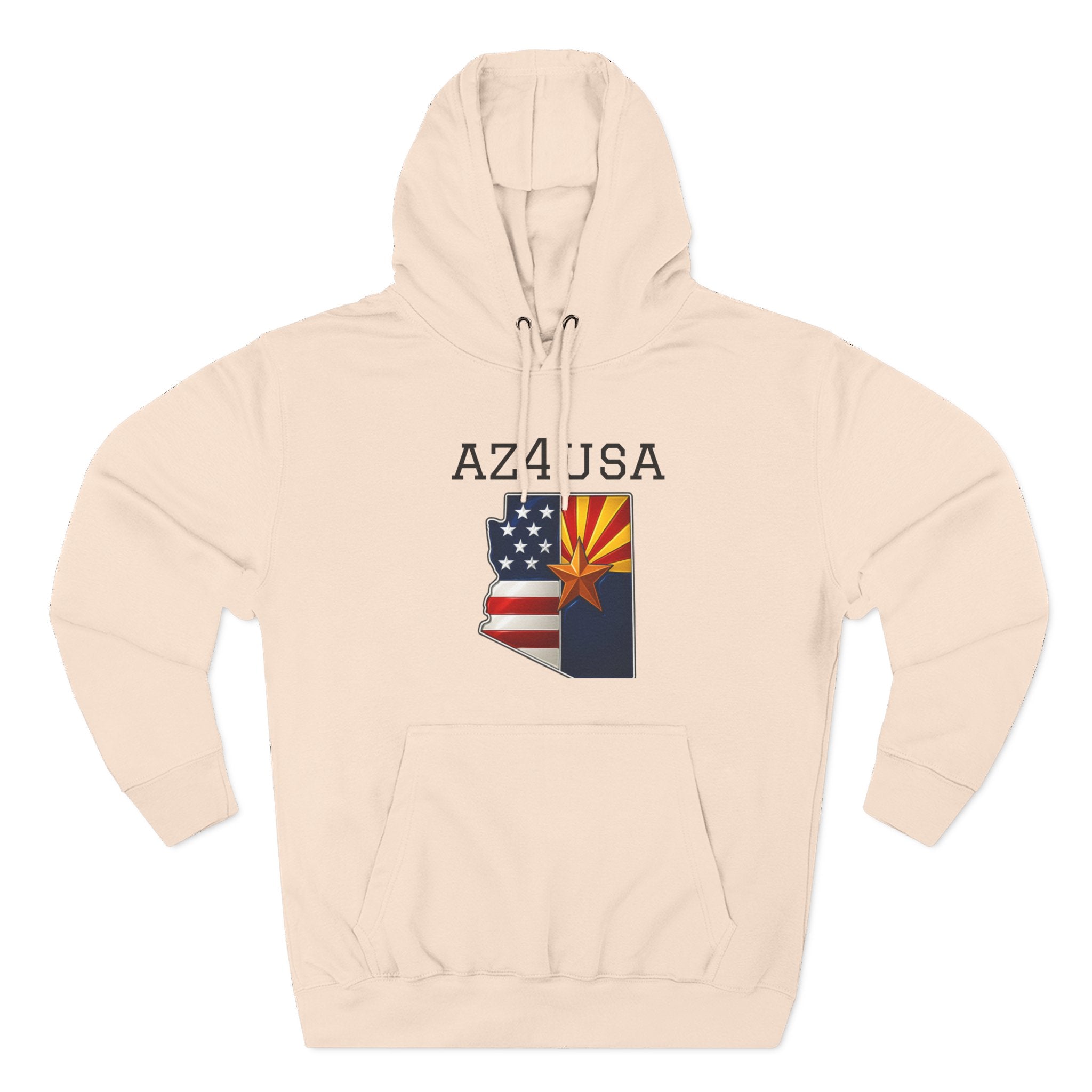 Arizona Pride Fleece Hoodie, Cozy Sweatshirt, Travel Gift, Patriot Apparel, American Southwest Style