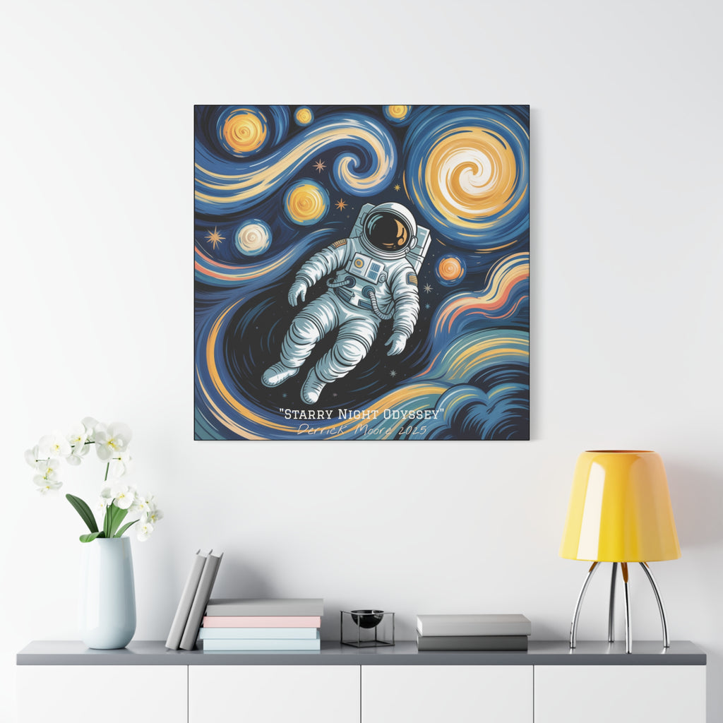 "Starry Night Odyssey" 2025 - Matte Stretched Canvas Wall Art