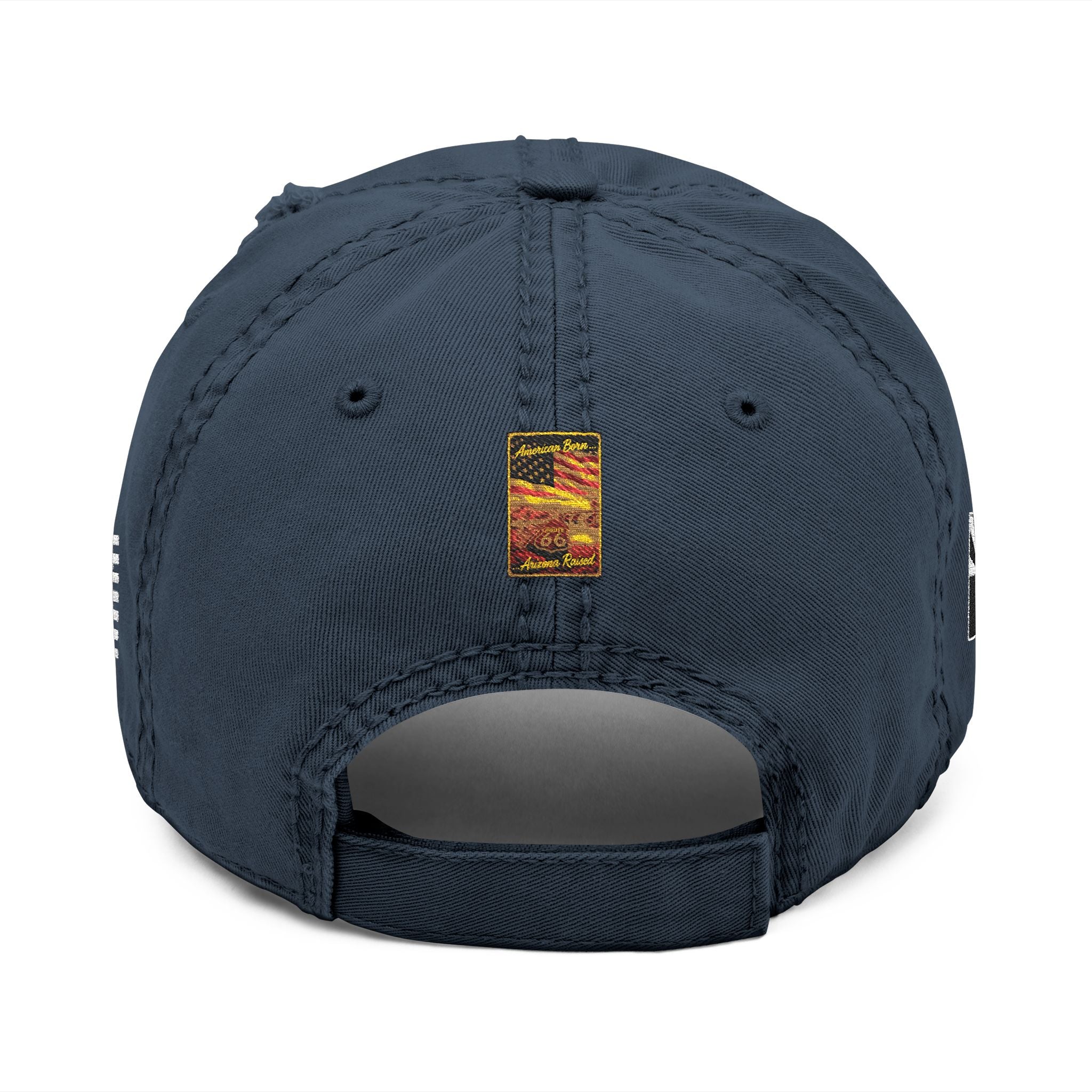 Azusa Distressed Dad Hat — Embroidered 'AZUSA EST. 1912' Baseball Cap with Flag