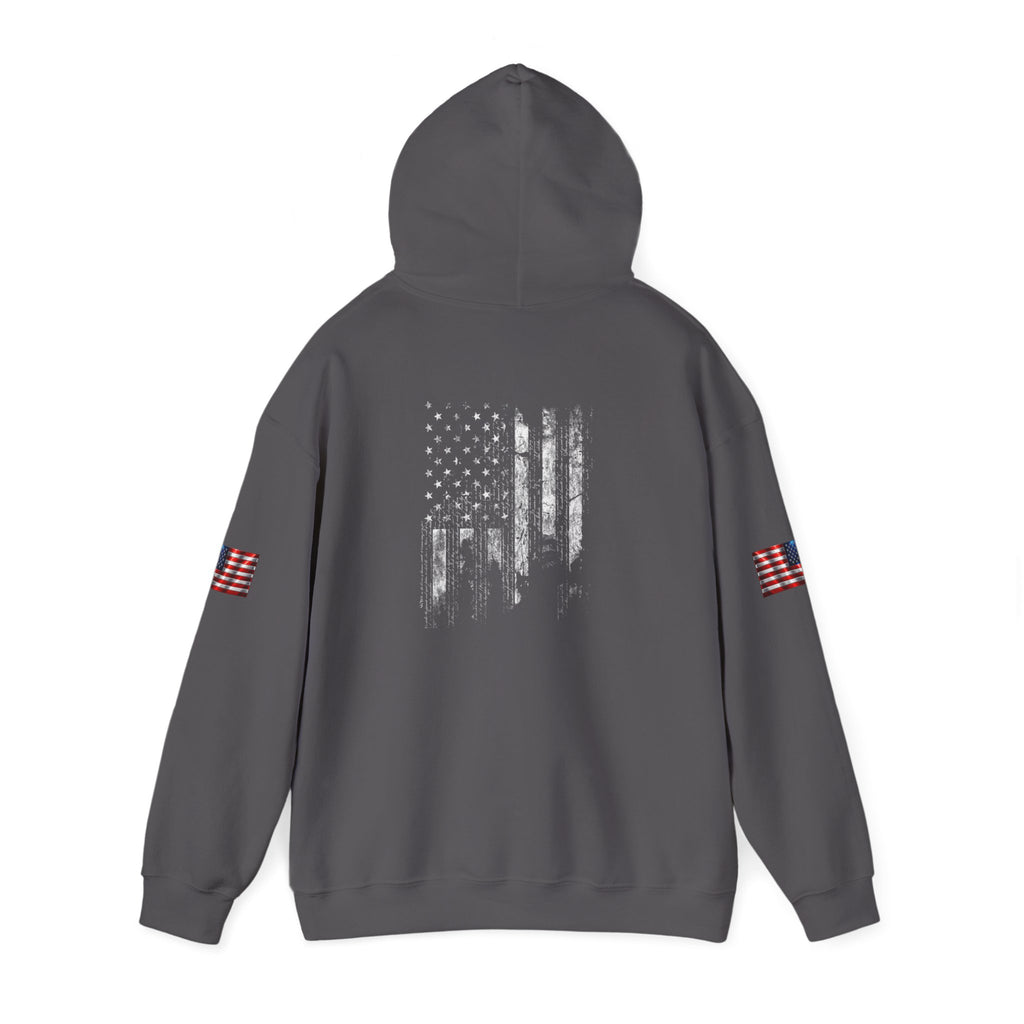 Born Free Hoodie — Minimalist White Pullover with 'BORN FREE' Text