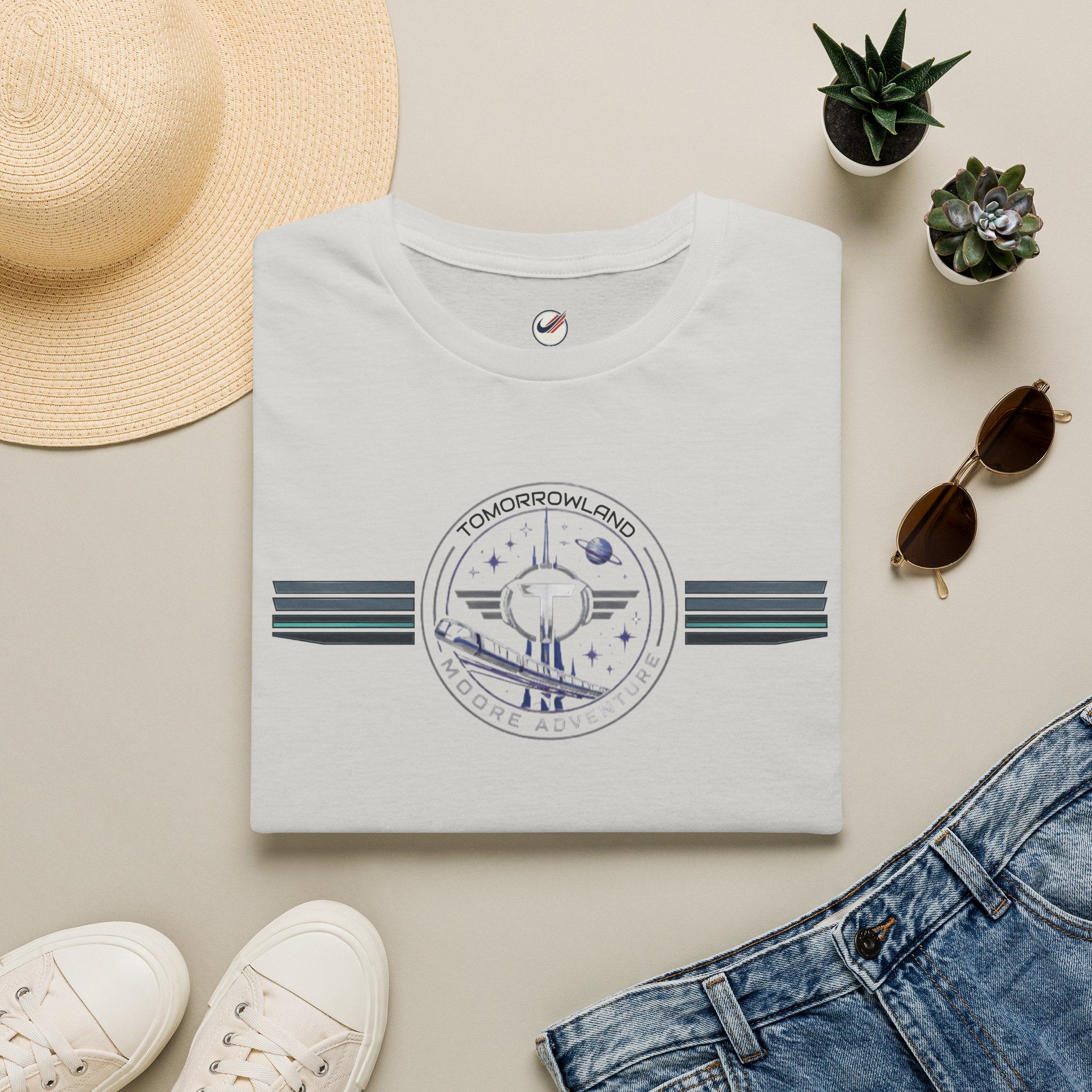 Tomorrowland 'Moore Adventure' Logo T‑Shirt — Retro Space Adventure Graphic Tee