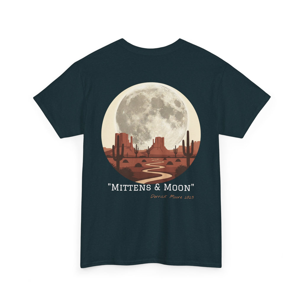 "Mittens & Moon" Graphic Tee--Moonrise Desert T‑Shirt
