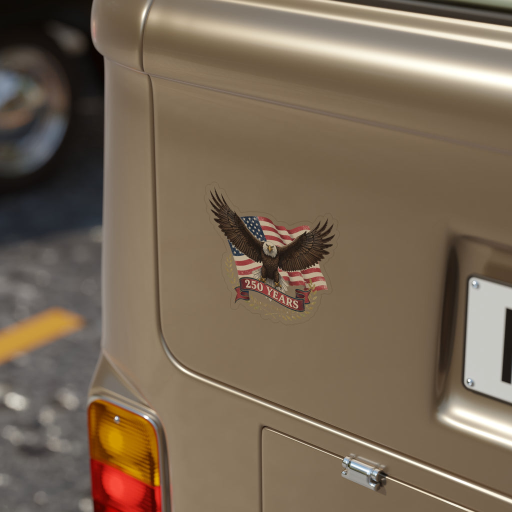 Patriotic Bald Eagle 1776–2026 Die-Cut Outdoor Sticker