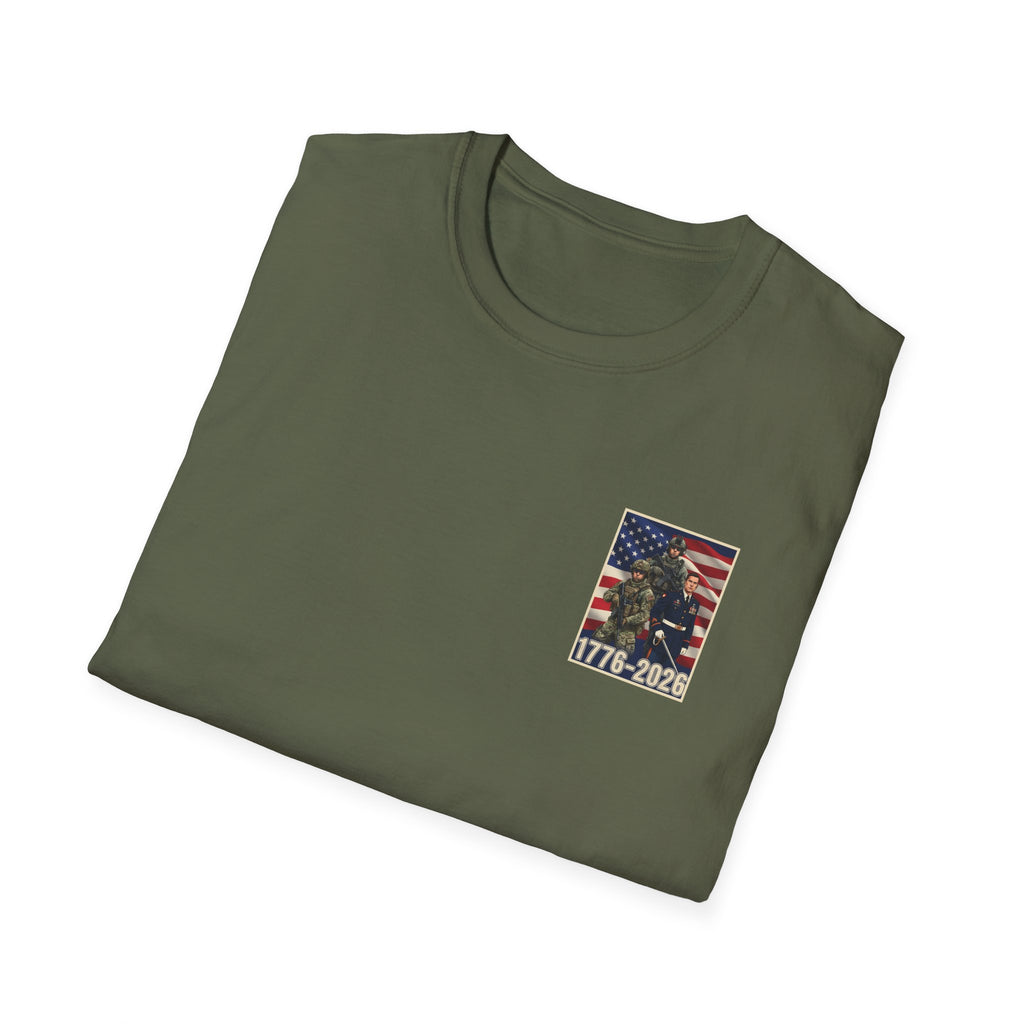 Patriotic Eagle 250 YEARS T-Shirt — "God Bless America" Born Free USA Tee