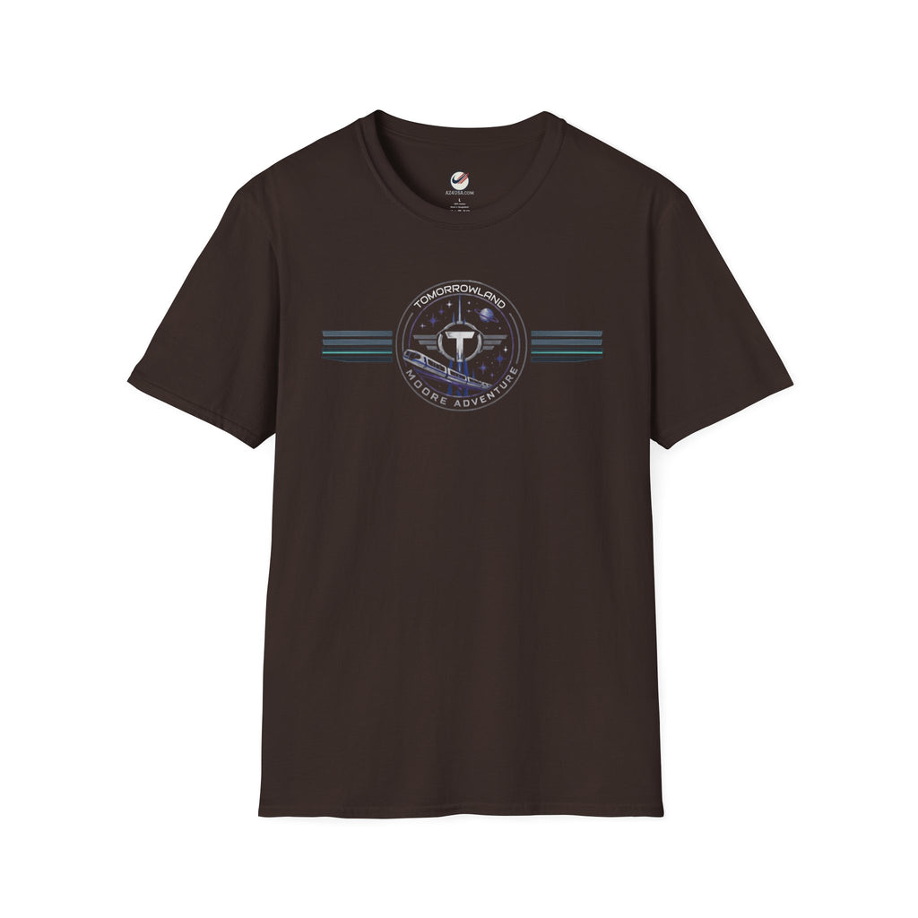 Tomorrowland 'Moore Adventure' Logo T‑Shirt — Retro Space Adventure Graphic Tee