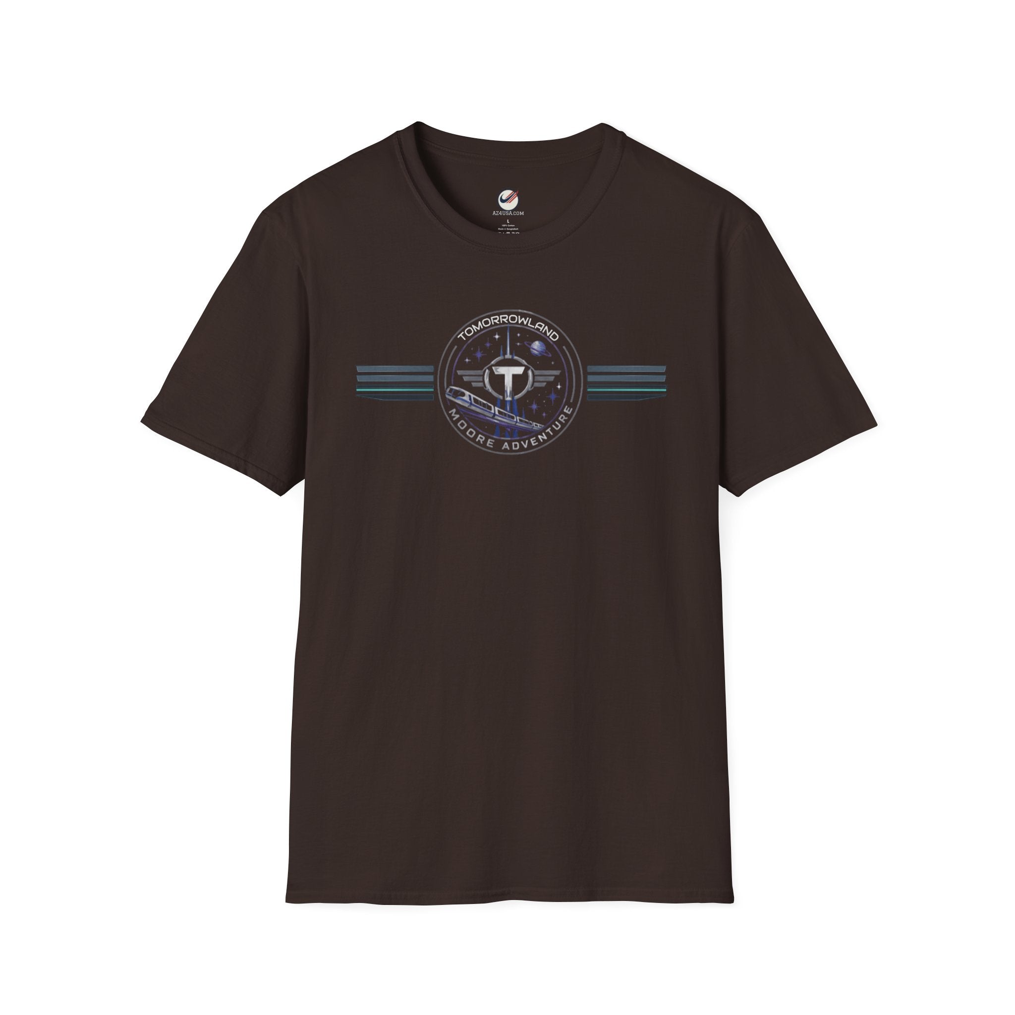 Tomorrowland 'Moore Adventure' Logo T‑Shirt — Retro Space Adventure Graphic Tee