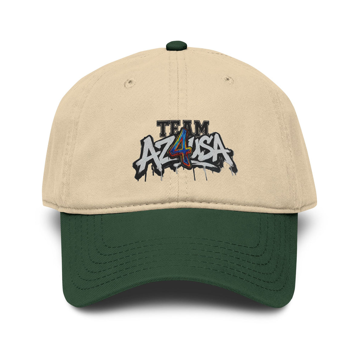 Team Azusa Washed Baseball Cap — Vintage Graffiti Logo Hat