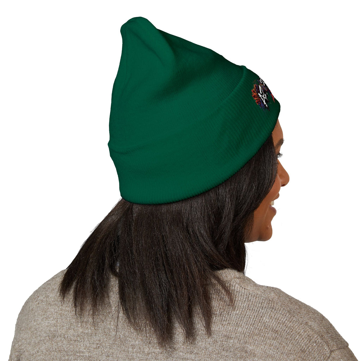 Embroidered Graffiti AZ4USA Scorpion Beanie — Classic Cuffed Knit Hat
