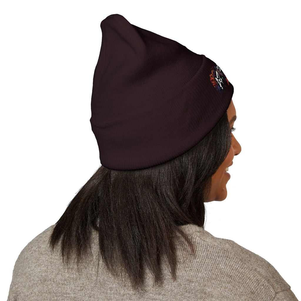 Embroidered Graffiti AZ4USA Scorpion Beanie — Classic Cuffed Knit Hat