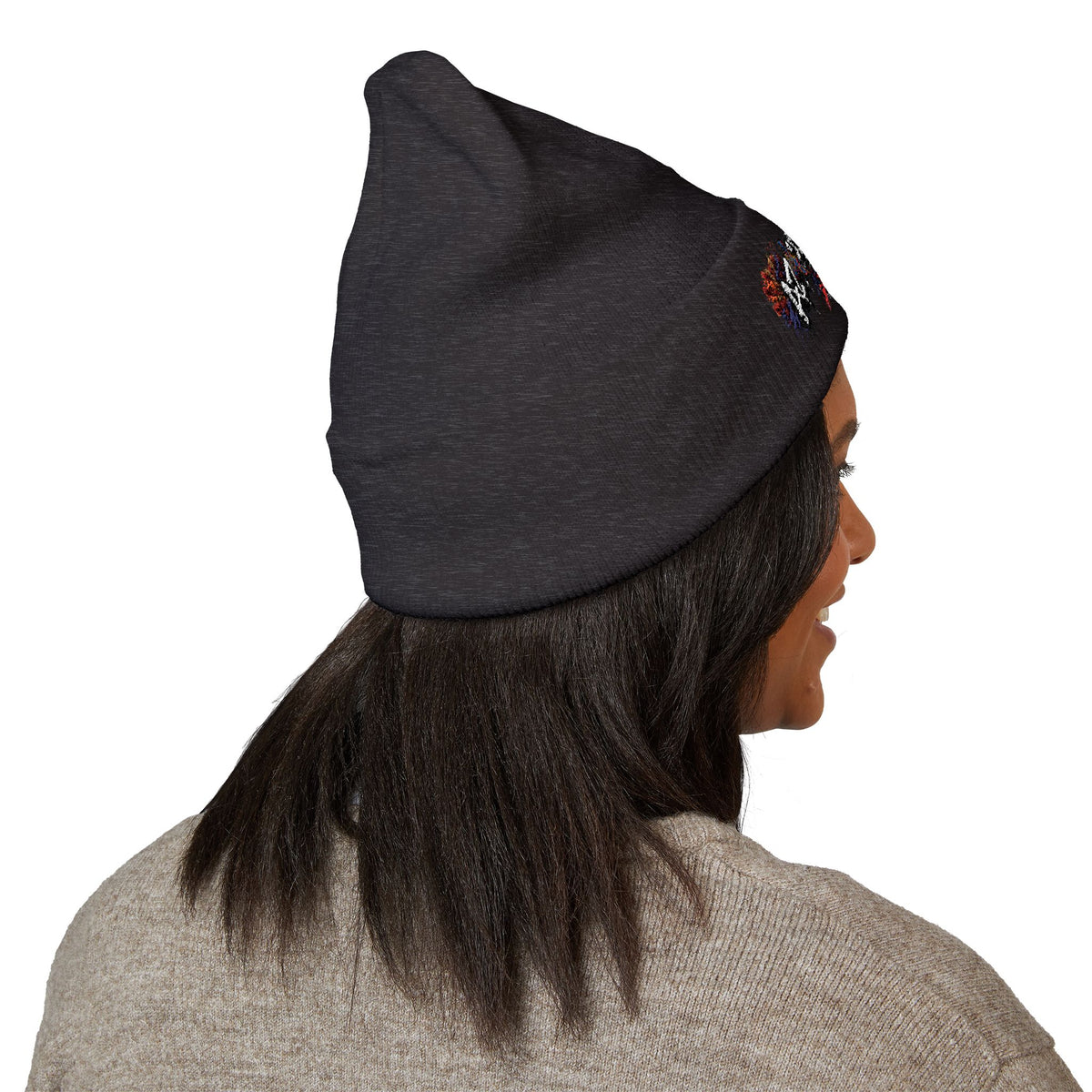 Embroidered Graffiti AZ4USA Scorpion Beanie — Classic Cuffed Knit Hat