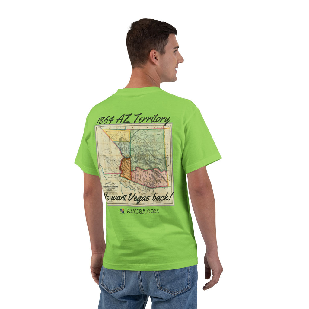Arizona Territory 1864 T-Shirt — Vintage Map 'We Want Vegas Back' Tee