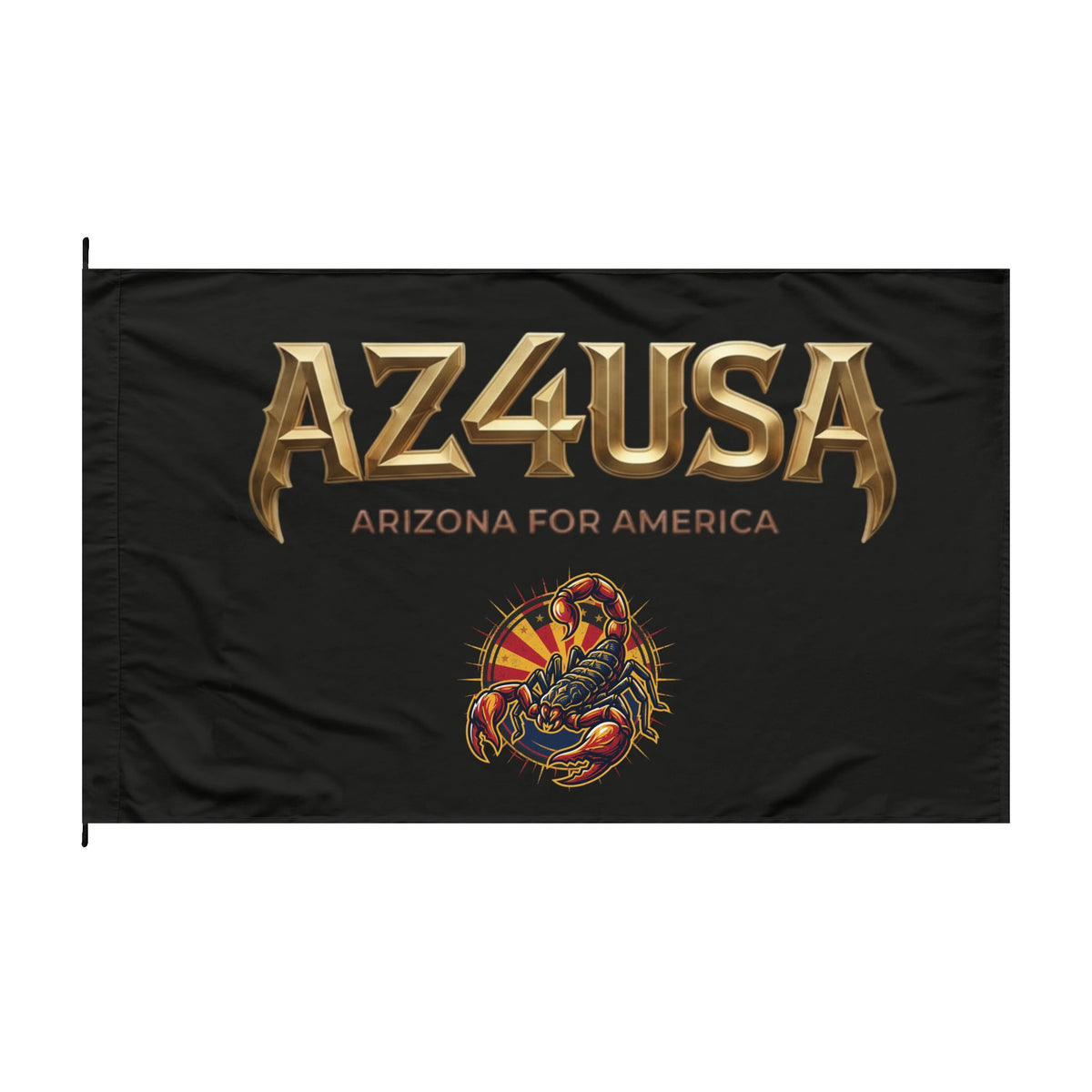 Arizona Scorpion Double-Sided Flag — 'AZ4USA' & 'Ditat Deus' Vintage State Banner