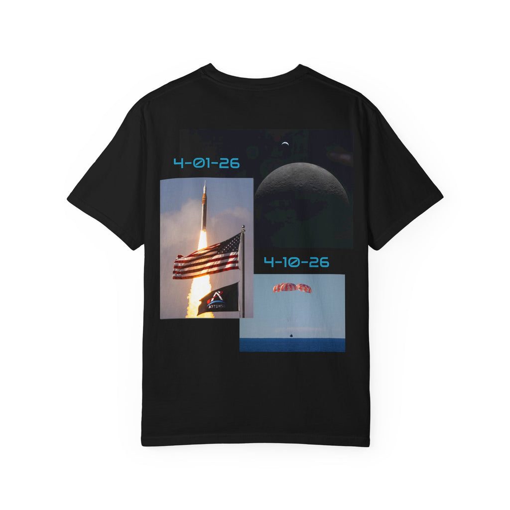 Artemis II Mission T‑Shirt — Spaceflight Patch & Crew Certificate Graphic
