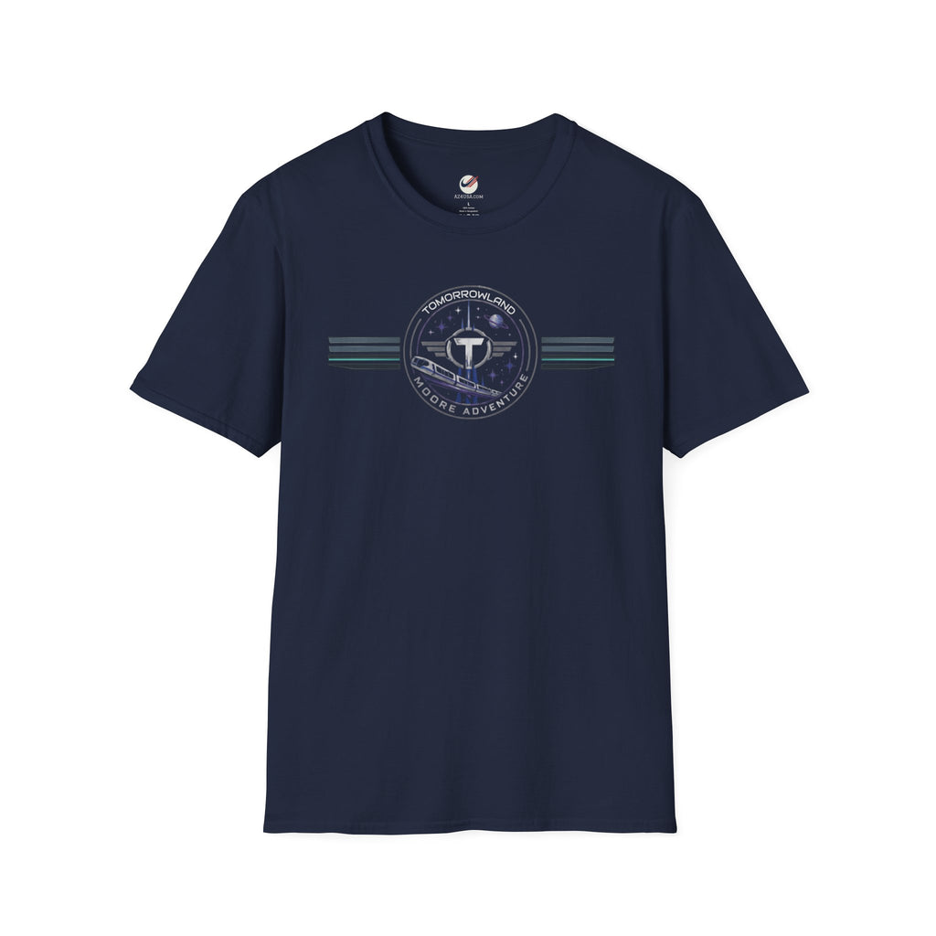 Tomorrowland 'Moore Adventure' Logo T‑Shirt — Retro Space Adventure Graphic Tee