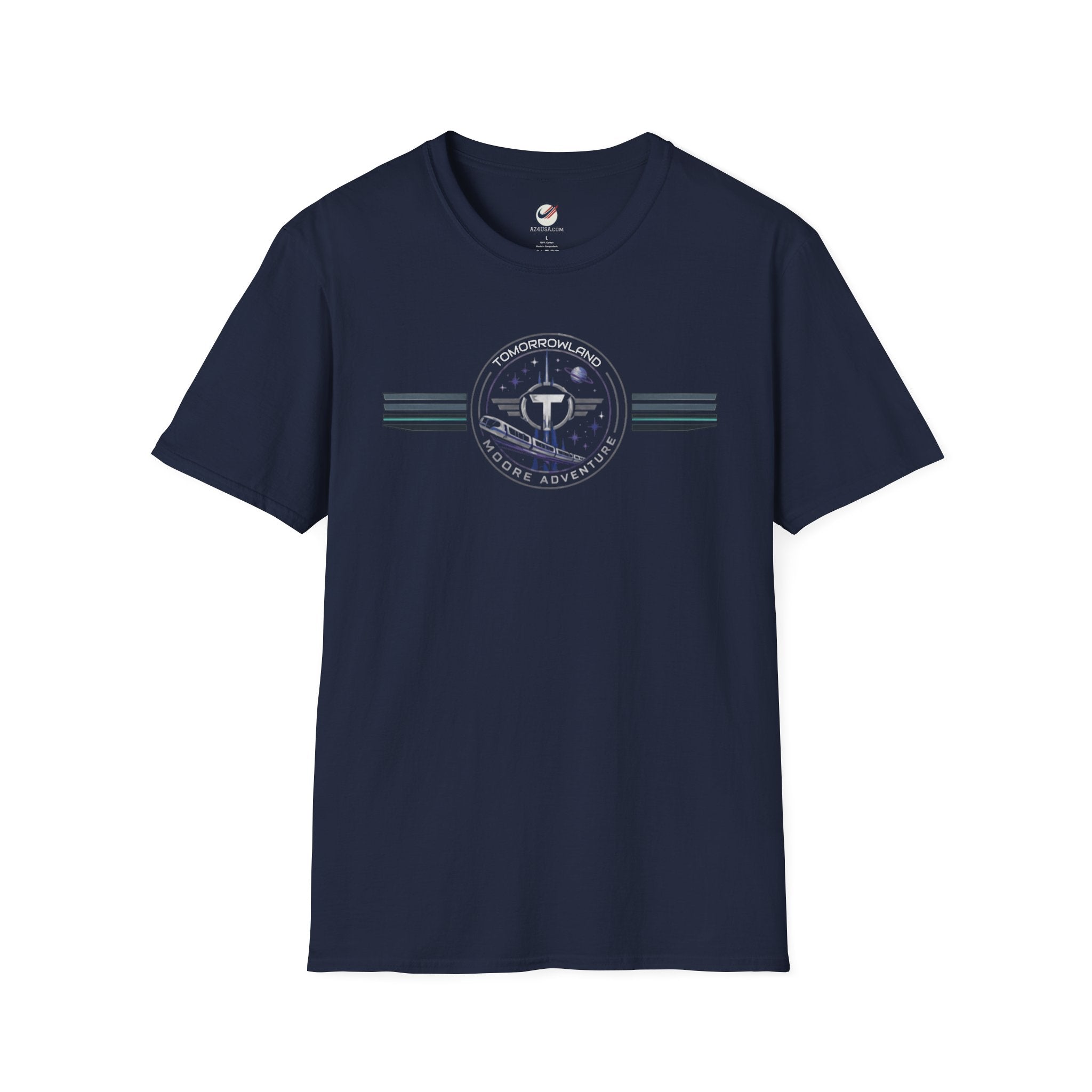 Tomorrowland 'Moore Adventure' Logo T‑Shirt — Retro Space Adventure Graphic Tee