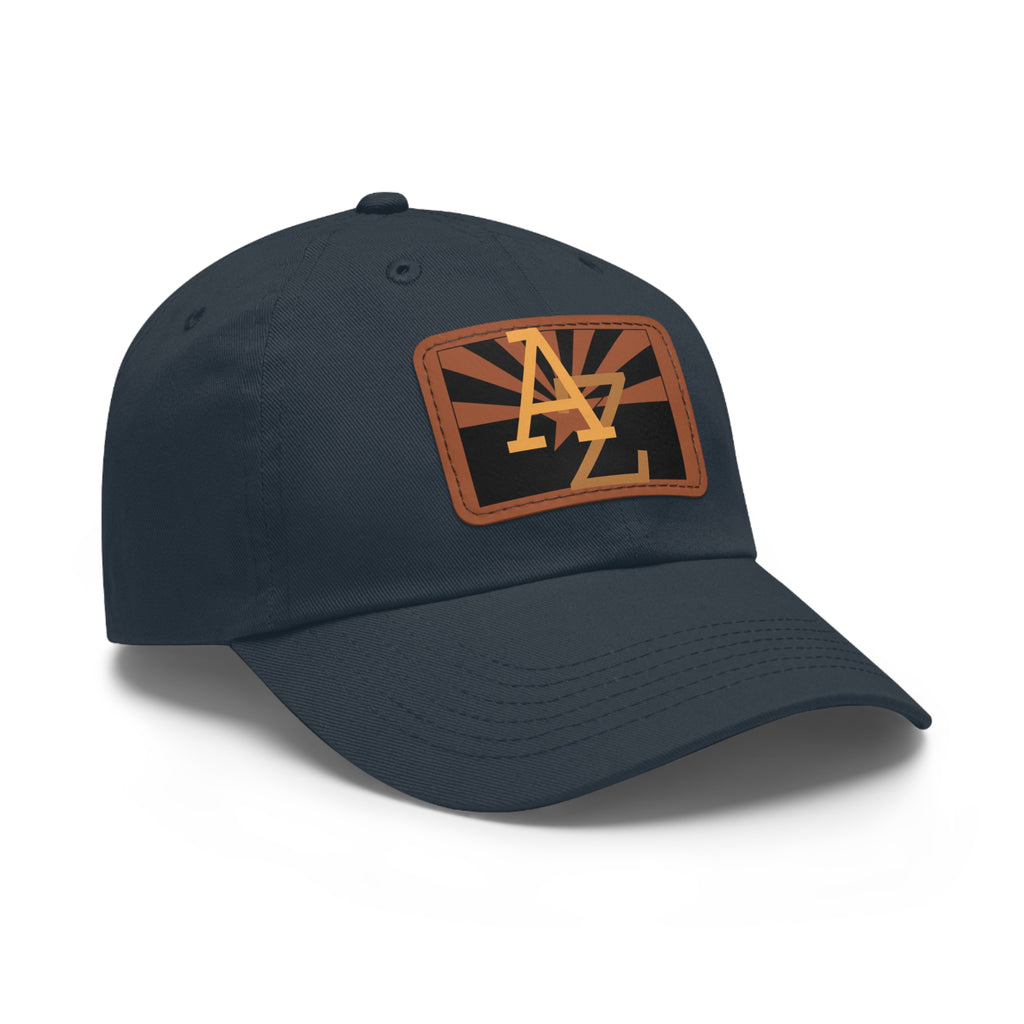 Leather Patch Dad Hat — AZ Monogram Patch Cap