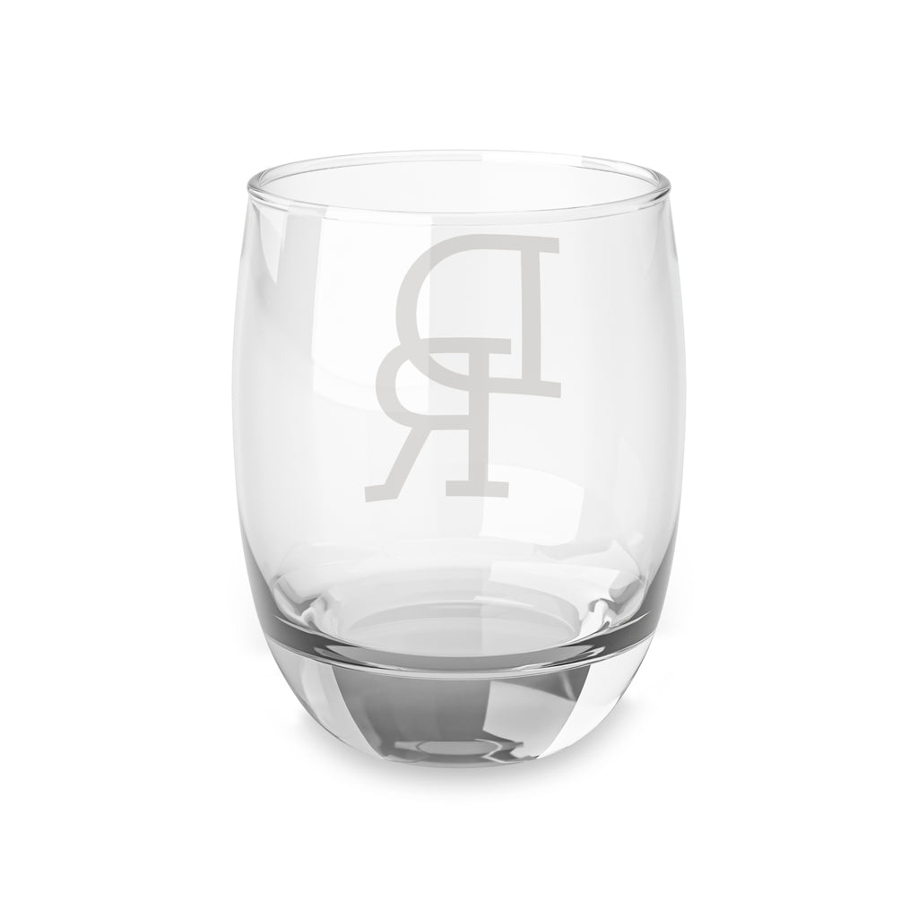 Monogrammed Whiskey Glass - Gold DR Initials